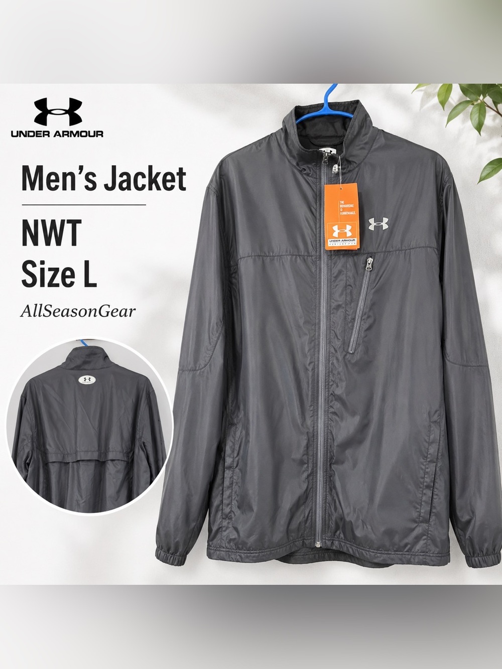 Under Armour Men’s AllSeasonGear Lightweight Jacket Size L NWT